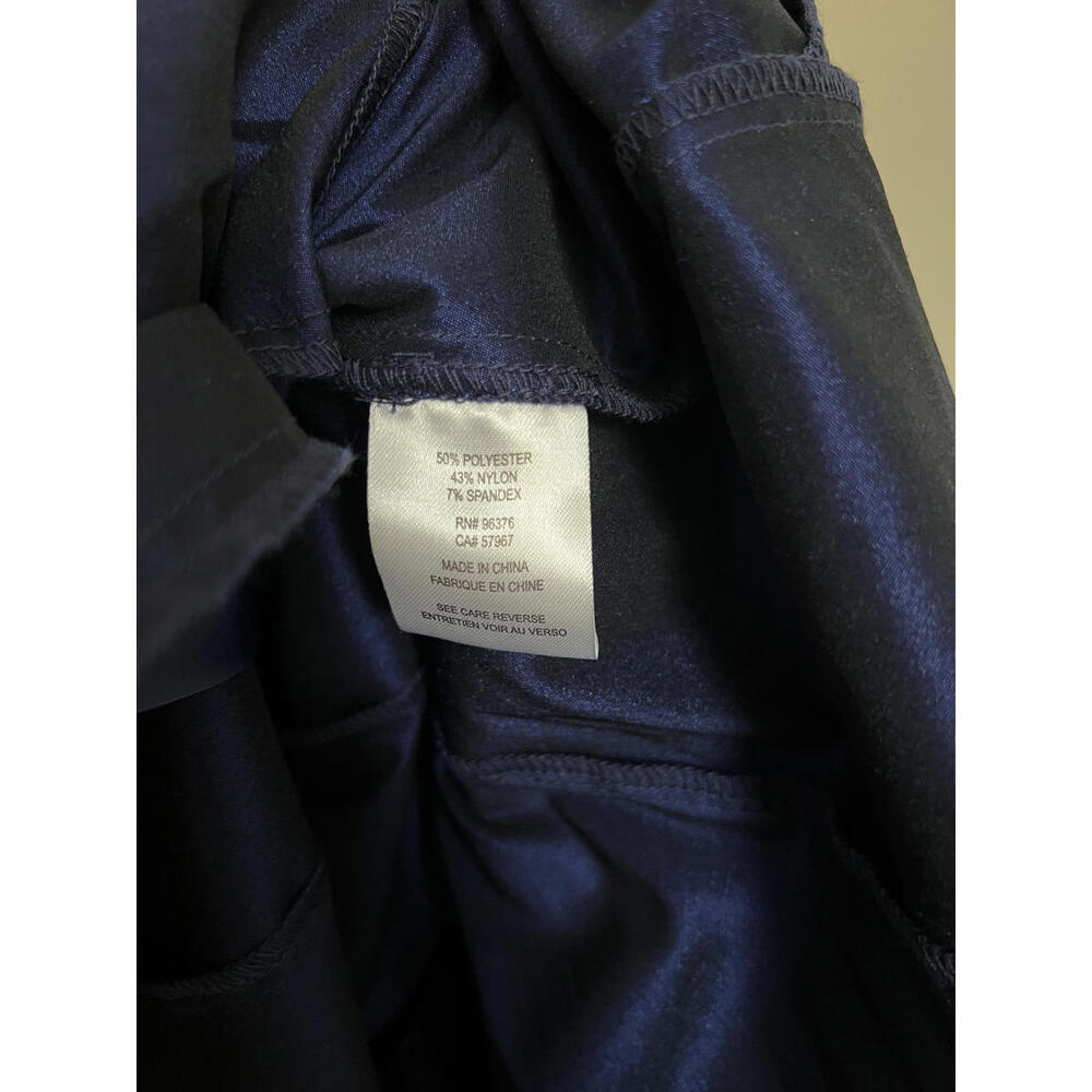 Samuel Dong Women's Navy Ruffle Front Twirl Style Dress, Medium - Picture 7 of 8